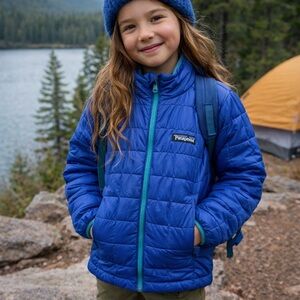 Patagonia kids Nano Puff Blue Lightweight Insulated Puffer Jacket Gorpcore XS